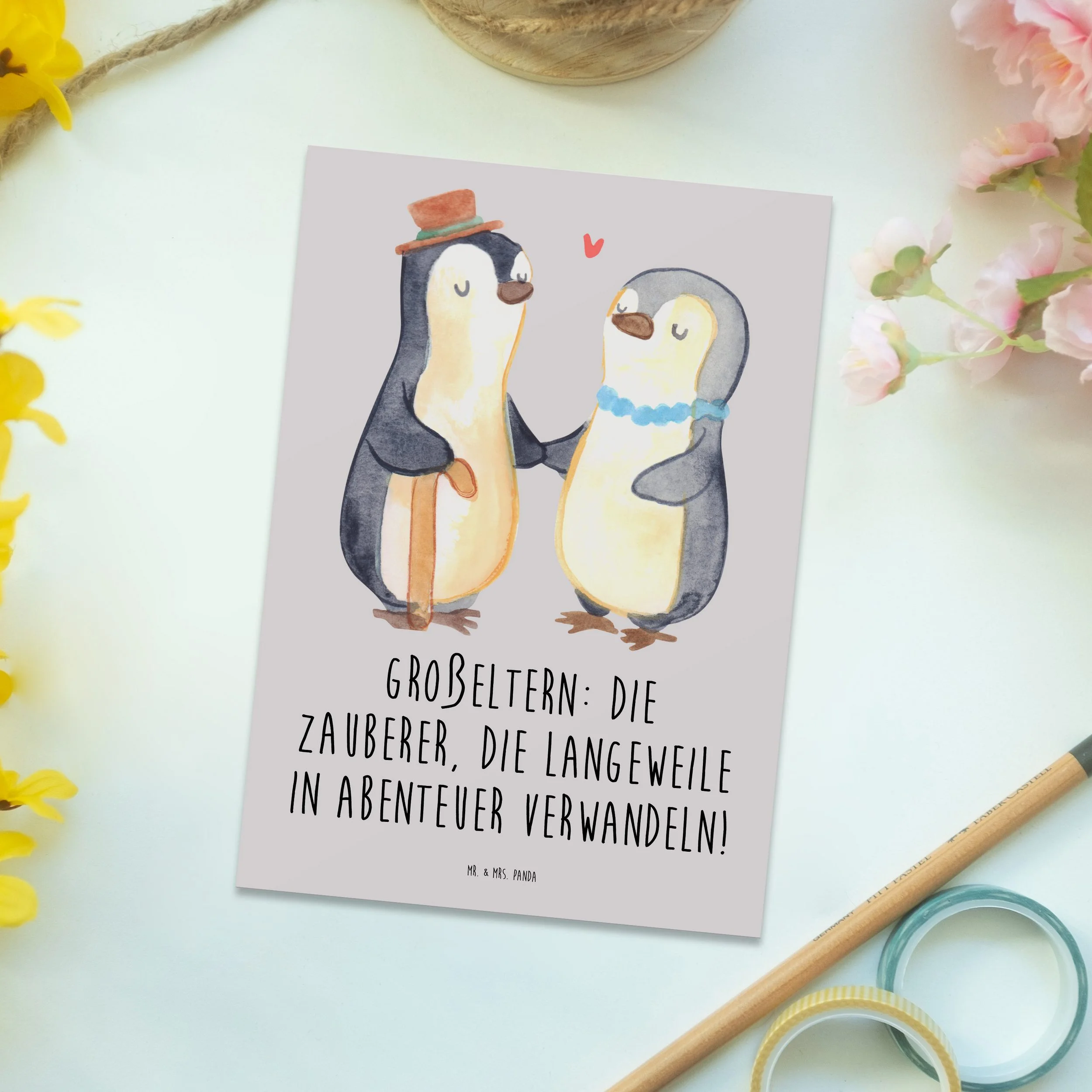 MR. & MRS. PANDA – Postkarte „Großeltern Zauberer“